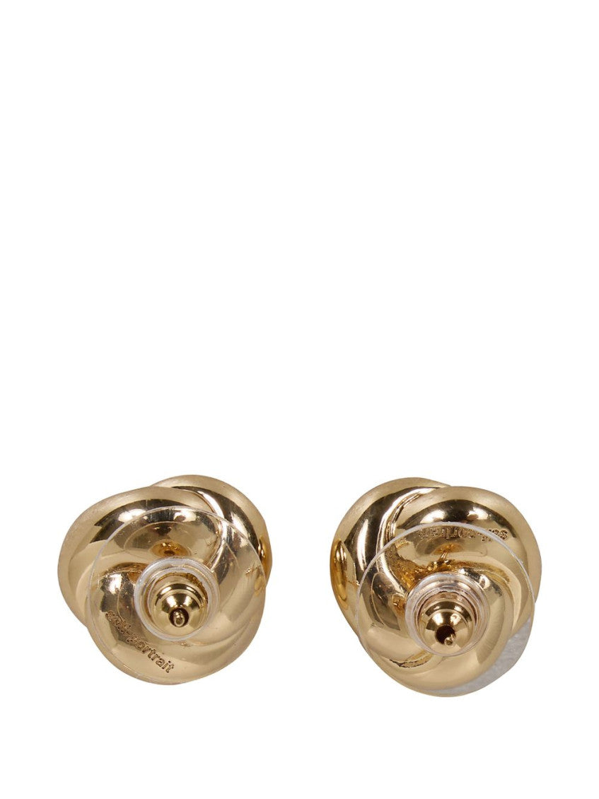 Golden Knot Stud Earrings 2