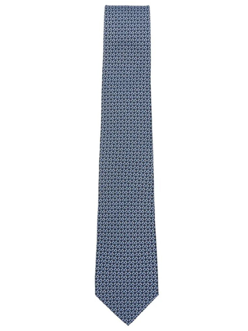 Blue Printed Tie 1