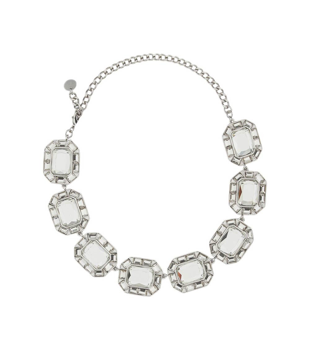 Silver Crystal Necklace 1