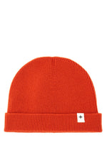 Orange Knitted Beanie Hat 1