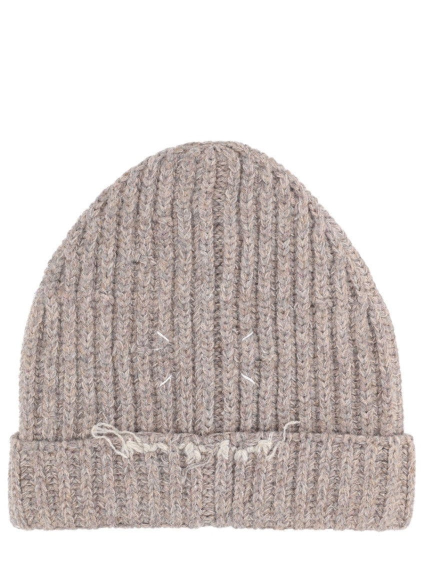 Beige Knitted Beanie 2