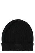Black Logo Beanie Cap 1