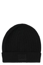 Black Logo Beanie Cap 1