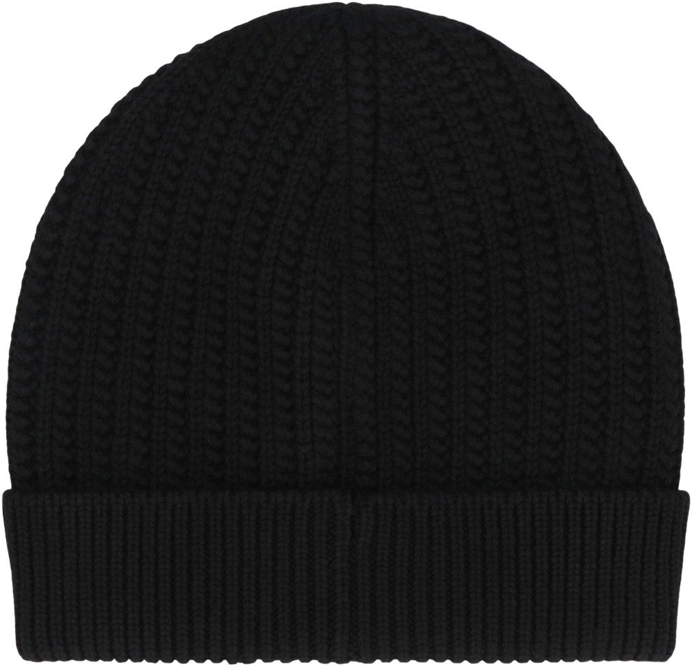 Black Logo Beanie Cap 2