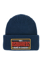 Blue Logo Knitted Beanie Cap 1