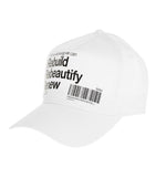 White Graphic Baseball Cap 1
