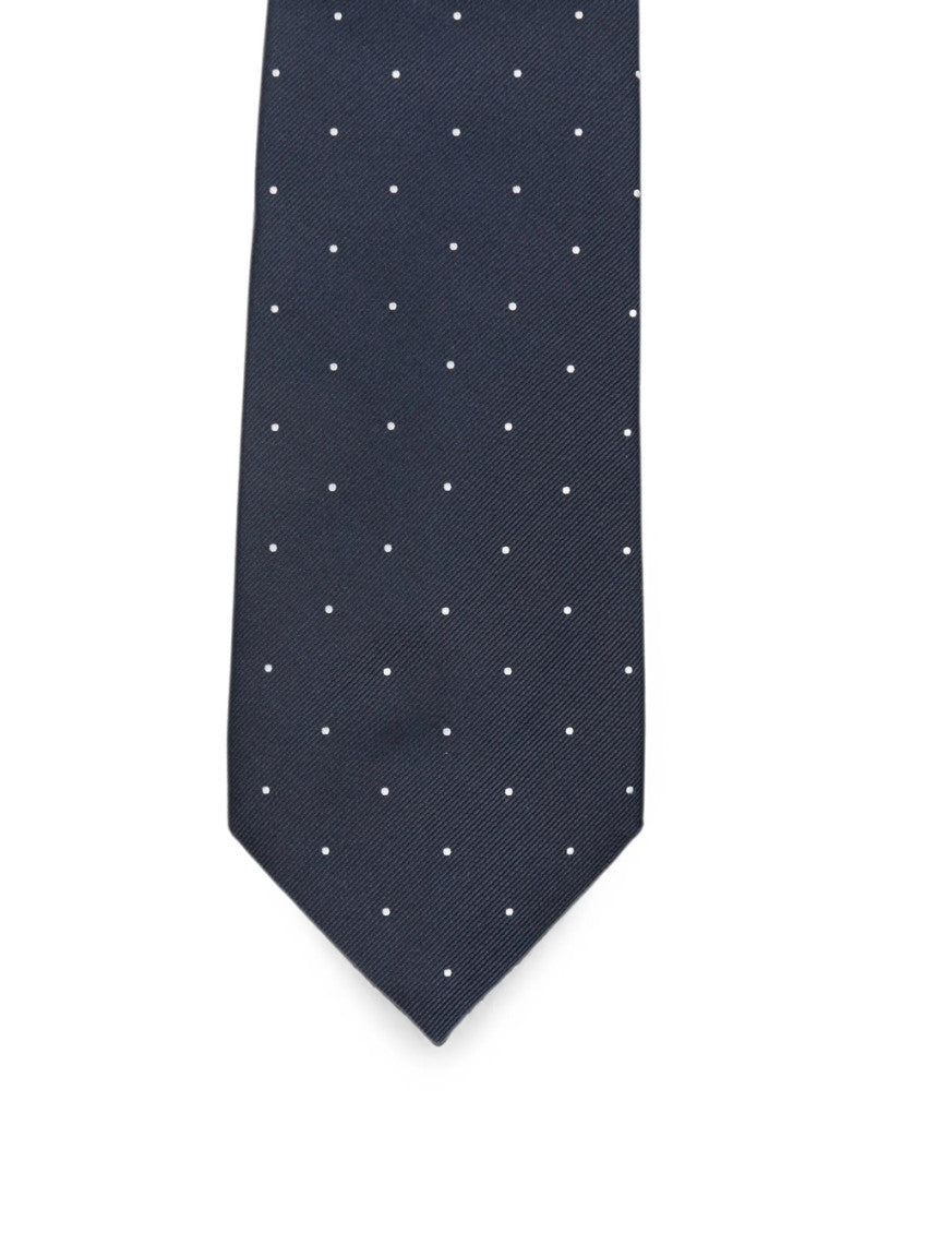 Navy Blue Polka Dot Tie 1