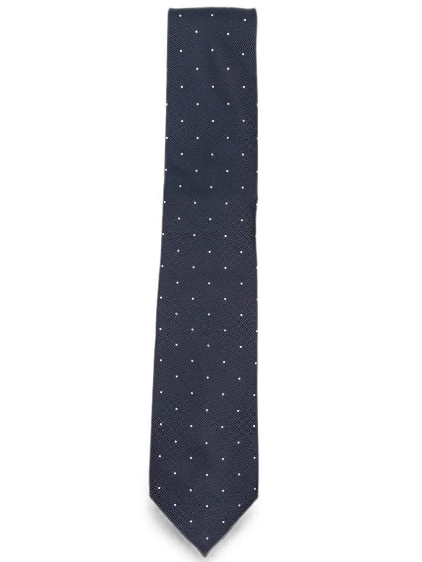 Navy Blue Polka Dot Tie 2