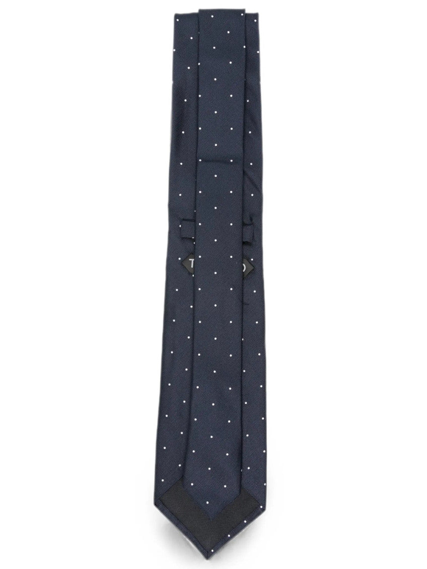 Navy Blue Polka Dot Tie 3