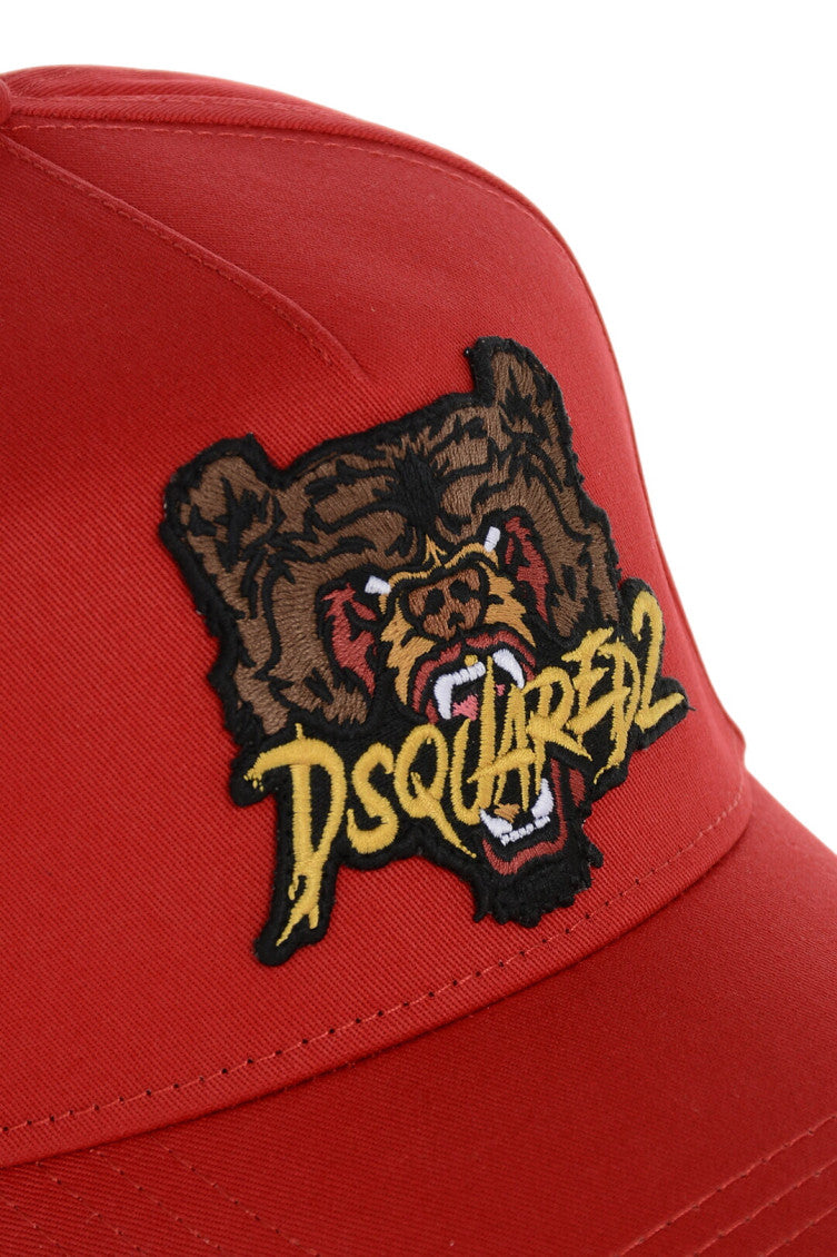 Red Bear Embroidered Baseball Cap 2