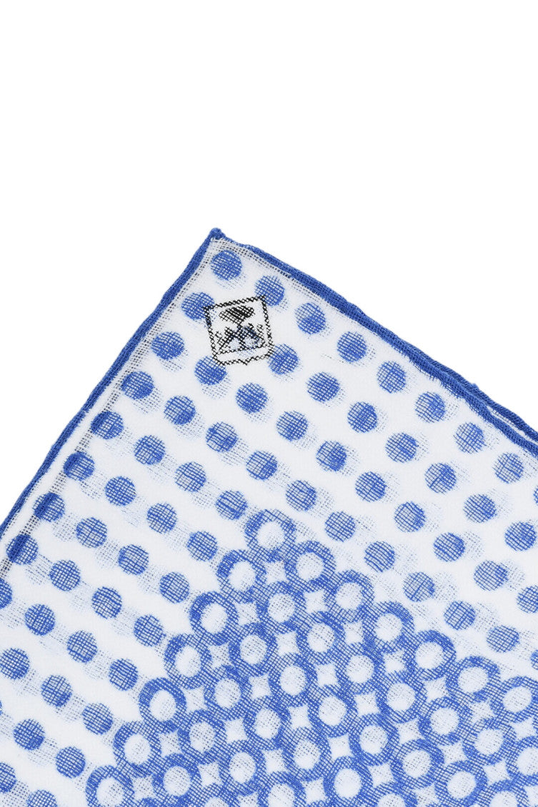 Blue Printed Pocket Square 3