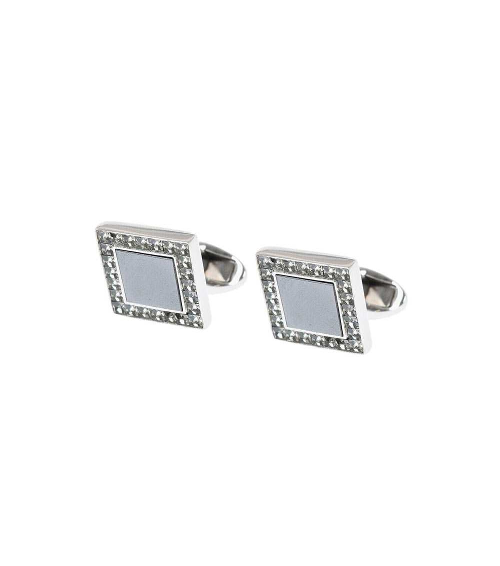 Silver Hematite Cufflinks 1