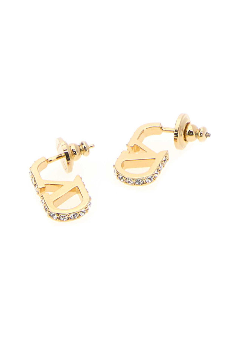 Gold Crystal Drop Earrings 2