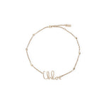Golden Vintage Logo Pendant Necklace 1