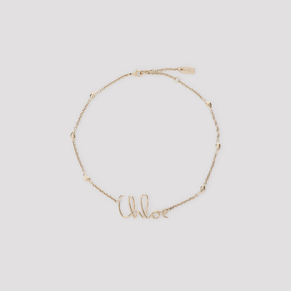Golden Vintage Logo Pendant Necklace 3