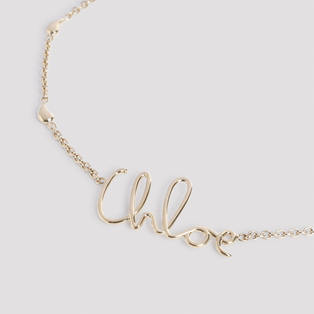 Golden Vintage Logo Pendant Necklace 4