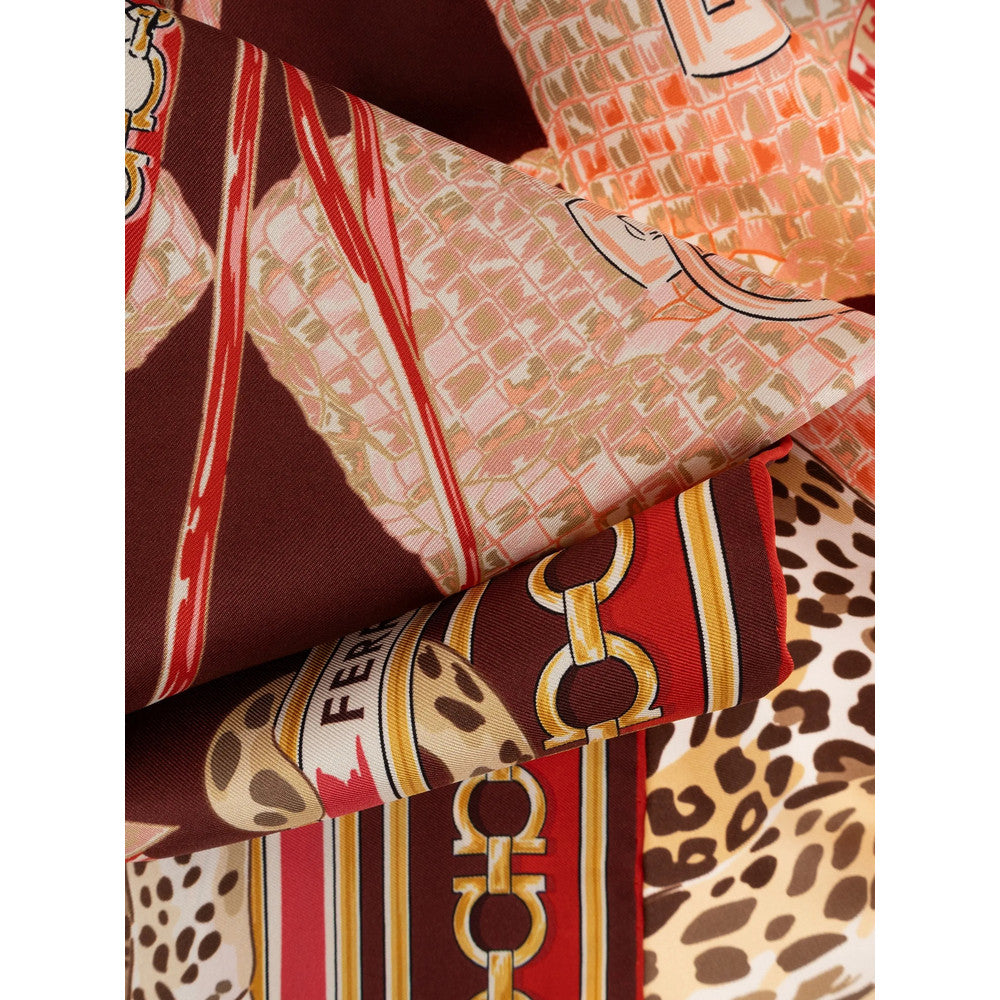 Multicolor Gancini Printed Scarf 3