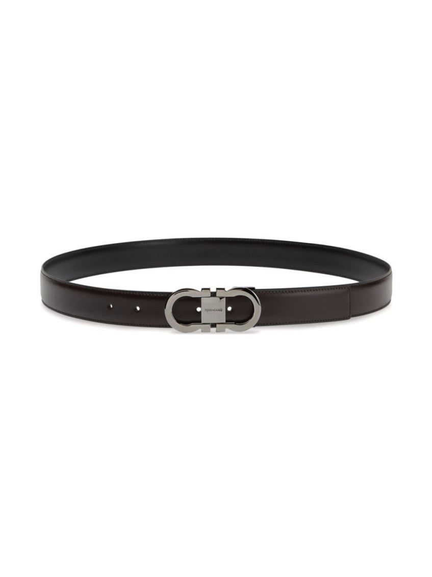 Brown Gancini Buckle Belt 1