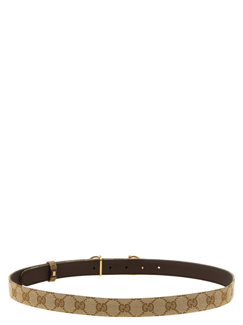 Beige Reversible Logo Belt 2