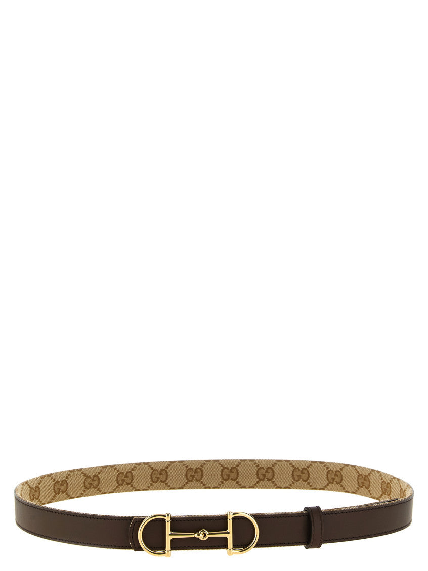 Beige Reversible Logo Belt 3