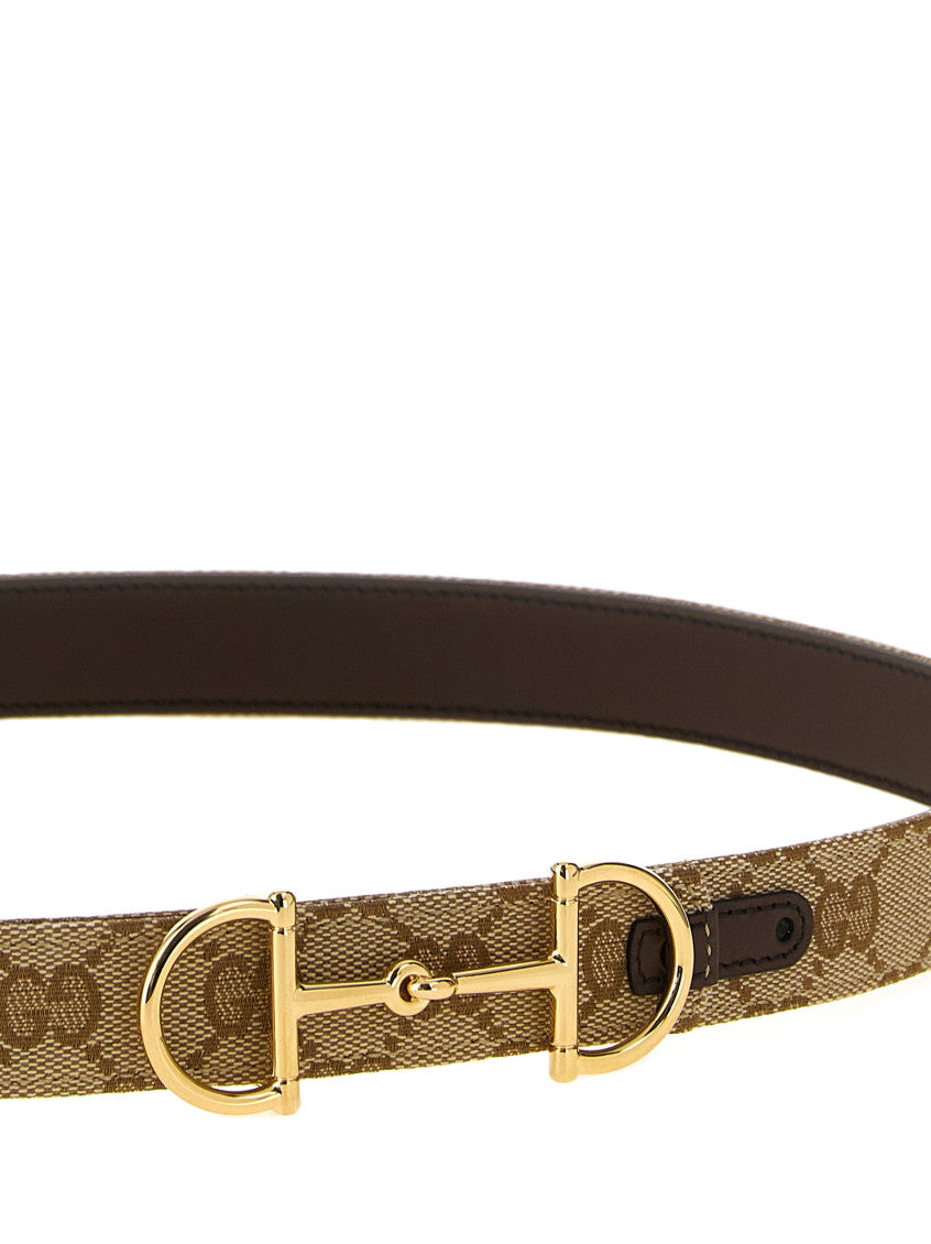 Beige Reversible Logo Belt 4