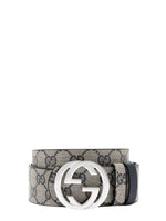 Navy Blue GG Logo Buckle Belt 1
