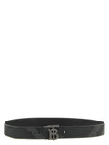 Black Grey Check Reversible Buckle Belt 1