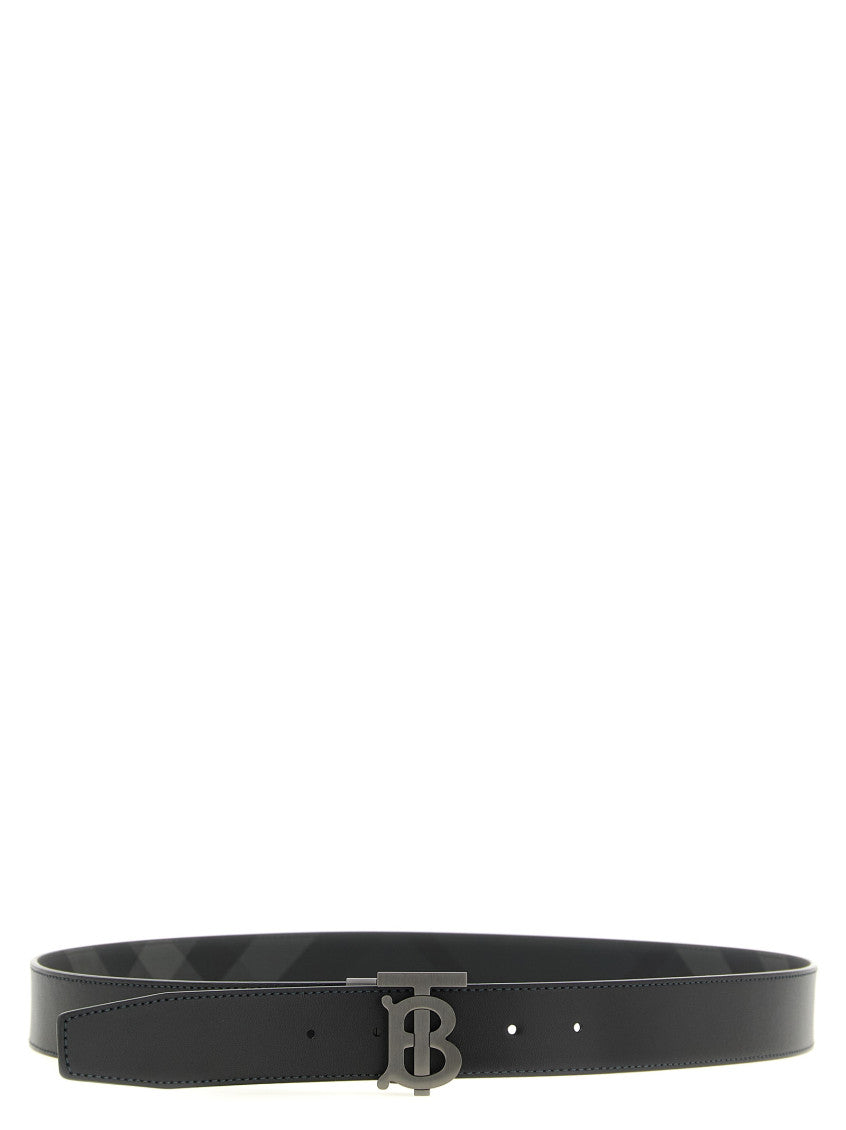 Black Grey Check Reversible Buckle Belt 2