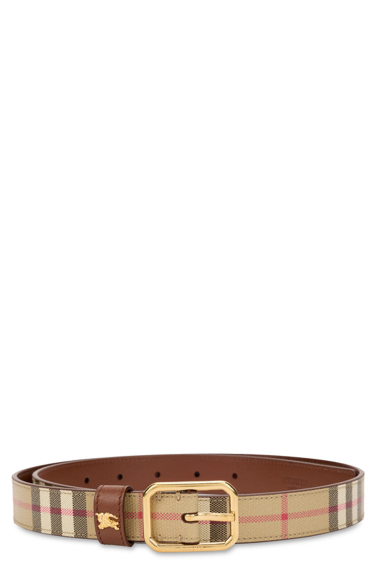 Brown Check Buckle Belt 1