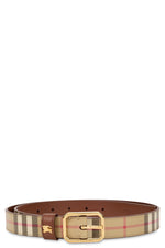 Brown Check Buckle Belt 1