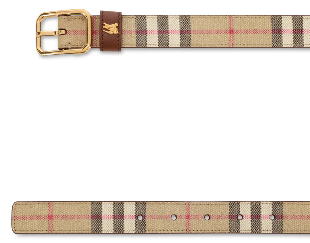 Brown Check Buckle Belt 2