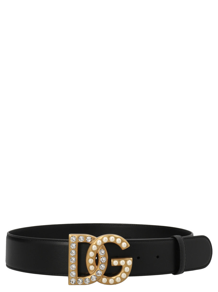 Black Embellished Buckle Belt 1