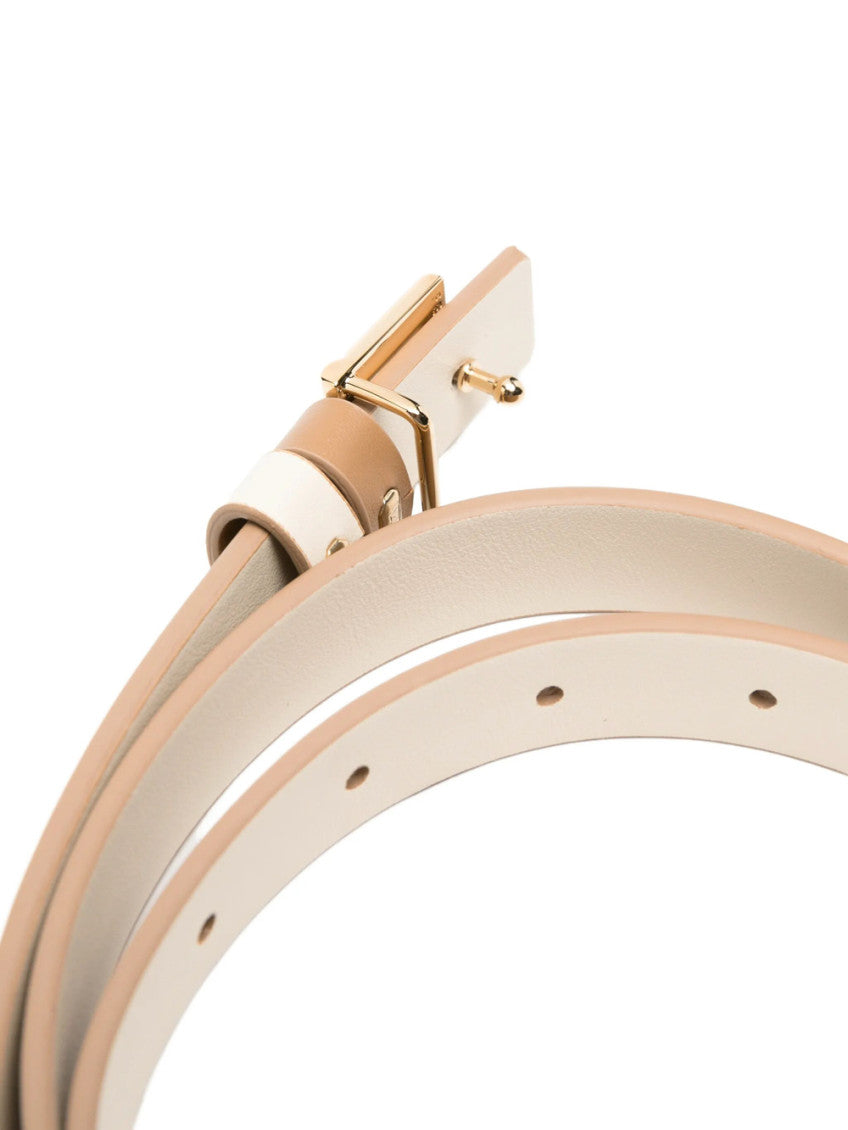 Light Brown Logo Buckle Belt 3