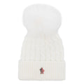 White Grenoble Knitted Beanie Cap 1