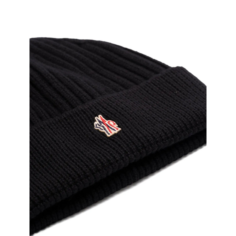Black Grenoble Knitted Beanie Cap 2