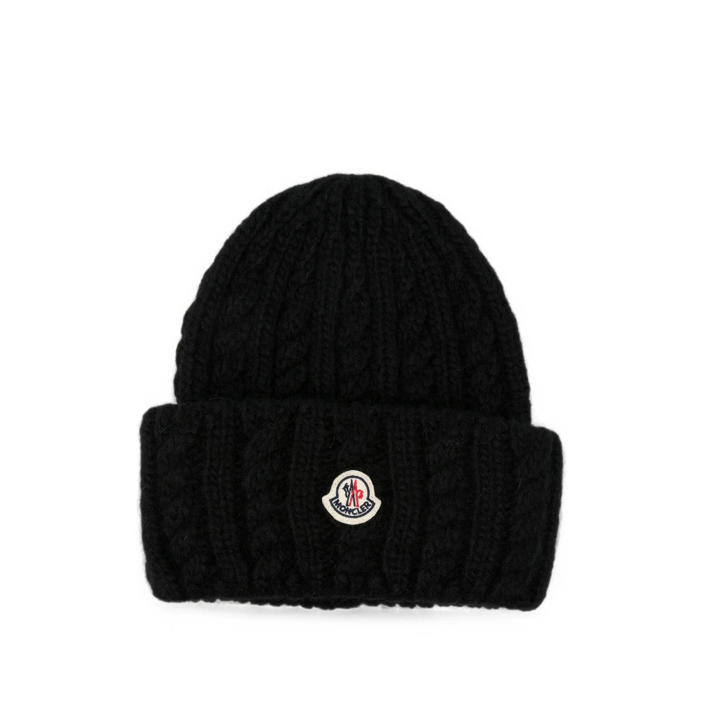 Black Knitted Beanie Cap 1