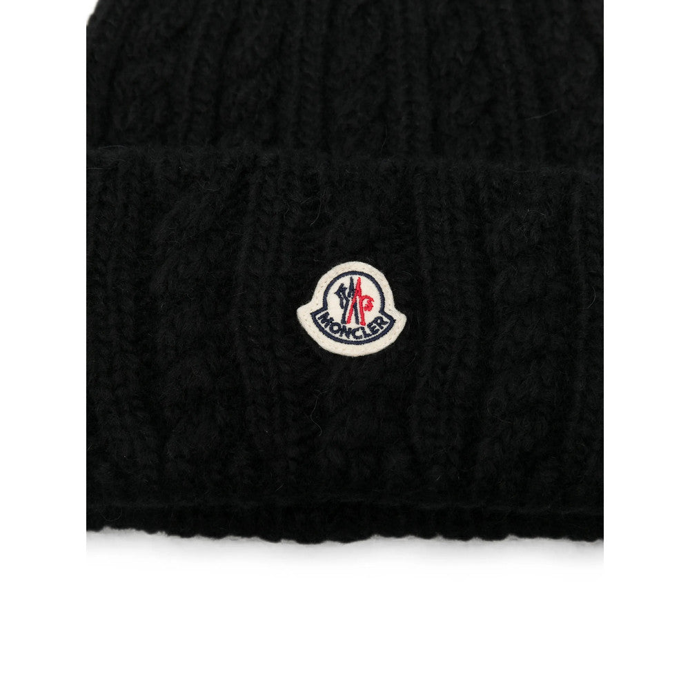 Black Knitted Beanie Cap 3