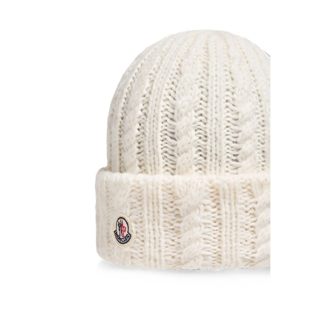 White Knitted Beanie Cap 4