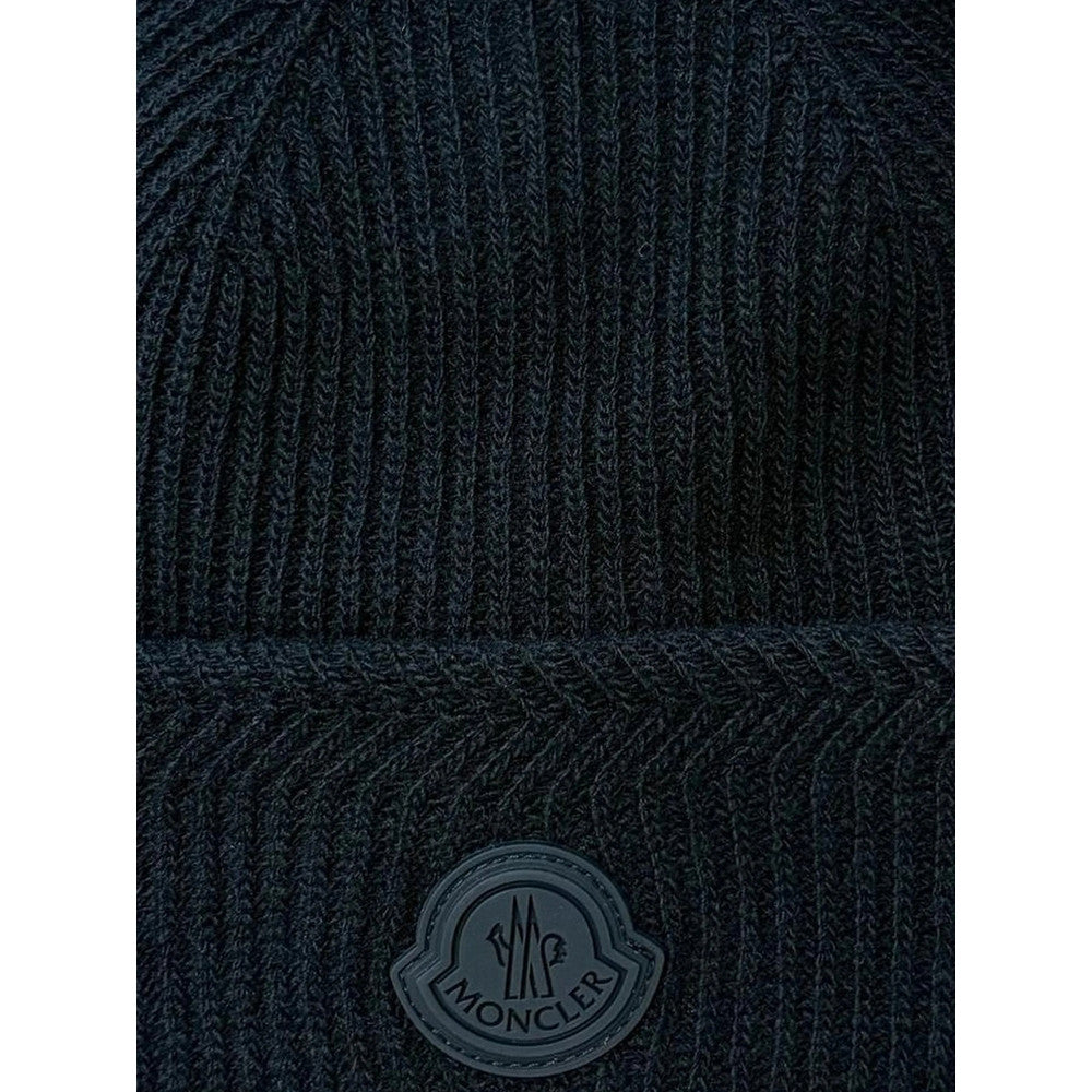 Black Chevron Knitted Beanie Cap 2