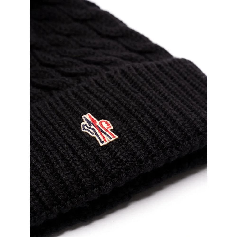 Black Knitted Beanie Cap 2