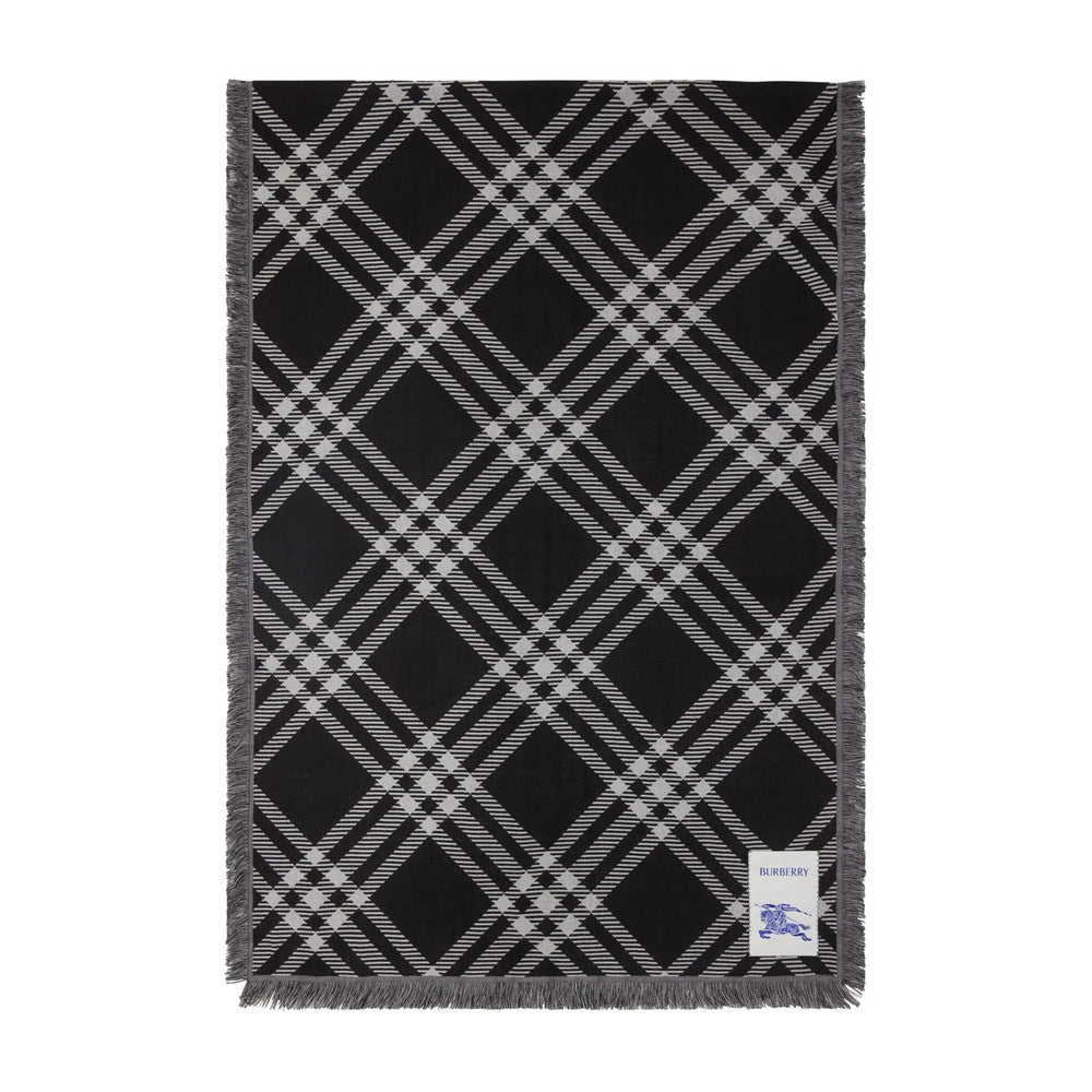 Black Check Scarf 1