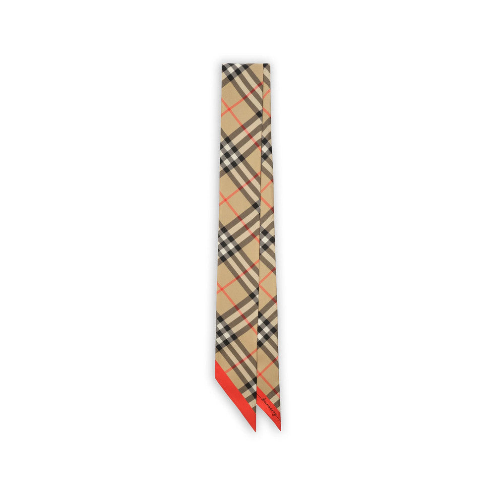 Beige Check Bandana Scarf 1