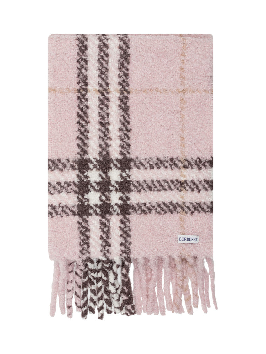 Pink Check Scarf 1