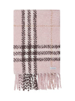 Pink Check Scarf 1