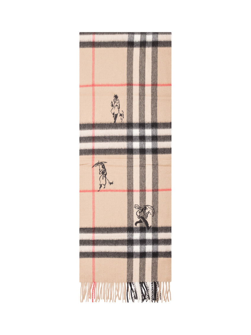 Beige Equestrian Knight Check Scarf 2