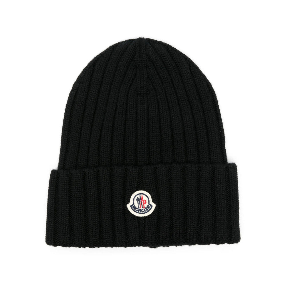 Black Logo Beanie Cap 1