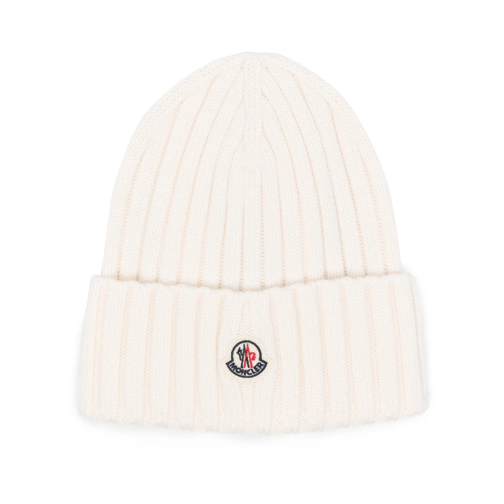 White Logo Beanie Cap 1