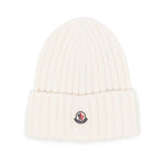 White Logo Beanie Cap 1