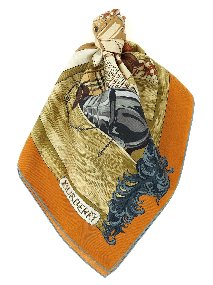 Orange Printed Scarf 1