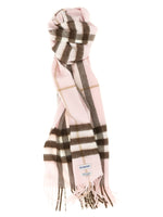 Pink Check Scarf 1